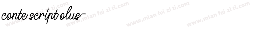 conte script olus字体转换